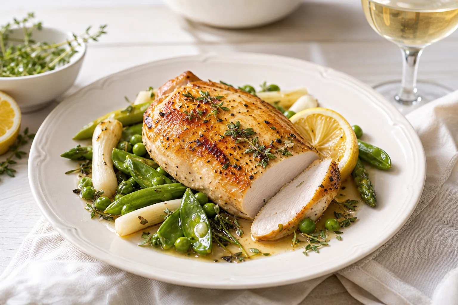 A bright culinary setting for the wine advice with duck